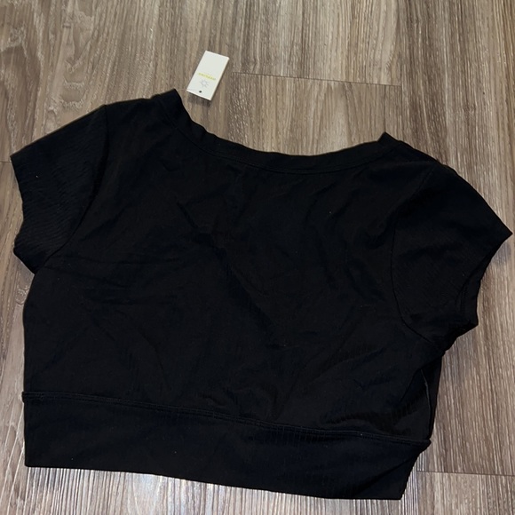 Aerie black button down crop top - Picture 6 of 6